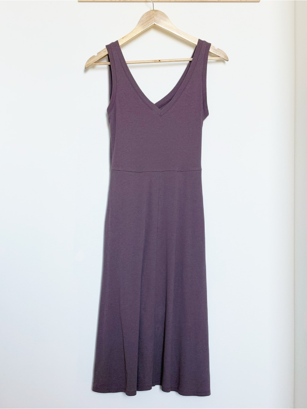 A New Day V-Neck A-Line Midi Dress – Dusty Plum / Mauve (Size XS)